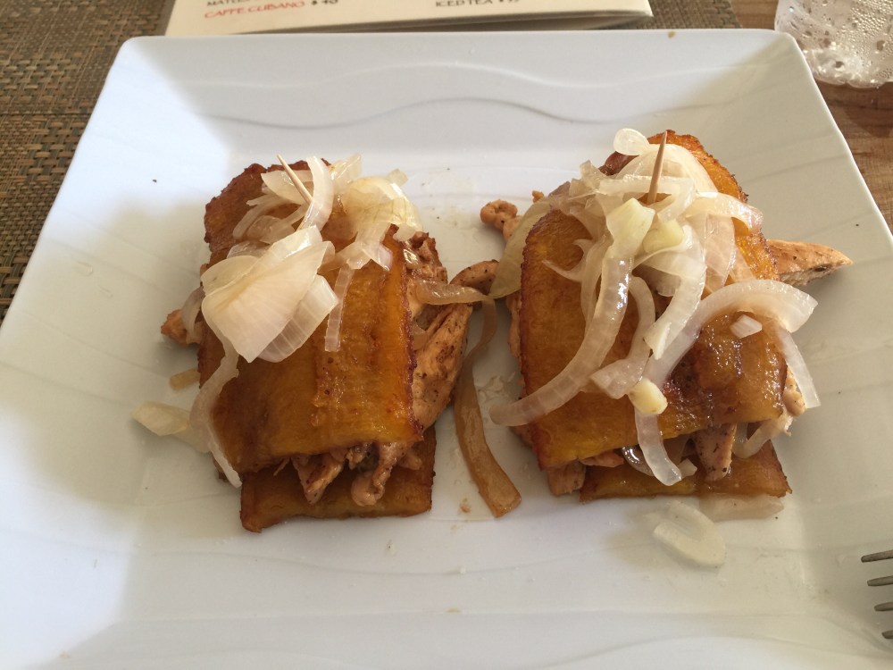 Marissa's' favorite: Vivian's famous Chicken tostone sandwich.